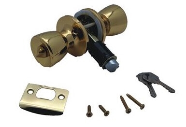 AP Products 013-220 Entrance Lock Set Knob - Polished Brass