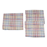 Lippert 2022107833 Vinyl Tablecloth with Bench Covers-Watercolor Plaid