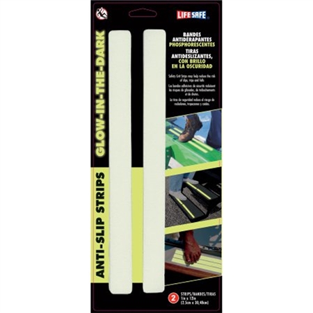 InCom RE633GL Gator Grip Glow-in-the-Dark Anti-Slip Step Strips - 2 Pack