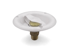 Thetford 94218 Fresh Water Dish w/ Brass Check Valve - Polar White