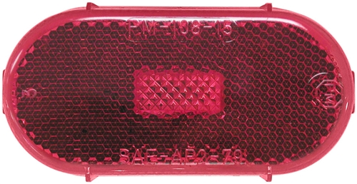 Peterson Oblong Incandescent Side Marker/Clearance Light, 4.07" x 2.04", Red