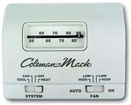 Coleman Mach 7330G3351 Analog Heat/Cool RV Wall Thermostat - White