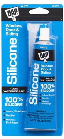 DAP 00683 100% Silicone Window & Door Sealant - White - 2.8 Oz