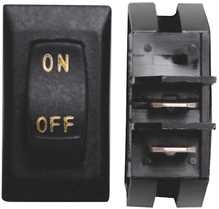 Valterra DG118UPB Labeled 12V On/Off Switch - Black/Gold - 3 Pack