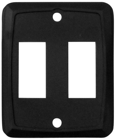 Valterra DG215PB Double Switch Wall Plate - Black - 3 Pack