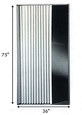 Irvine 3675FDWHTBH RV Pleated Fabric Folding Door- White
