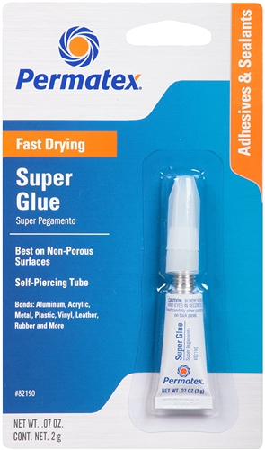 Permatex 82190 Fast-Drying Super Glue - 2 Gram Tube