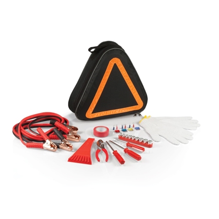 Picnic Time Roadside Emergency Kit - Black with Orange