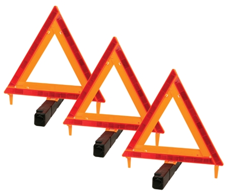 Performance Tool W1498 DOT Roadside Emergency Warning Reflective Triangles - Set of 3