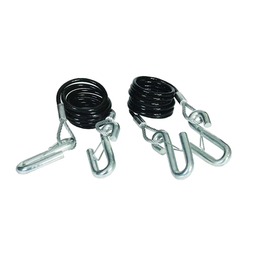 NSA Trailer Safety Cable With Hooks, 7 Ft, 12,000 Lbs, Set of 2