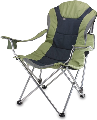 Picnic Time 803-00-130-000-0 Reclining Camp Chair - Sage Green And Dark Grey
