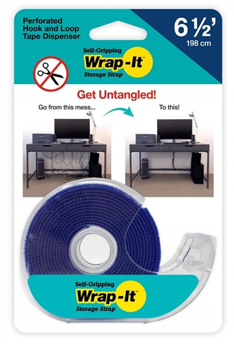 Wrap It 400-6NTD Self-Gripping Perforated Tape Roll - Blue