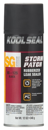 Kool Seal KS0065125-18 Storm Patch Rubberized Leak Sealant - Black - 12 Oz