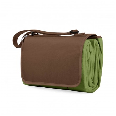 Picnic Time Blanket Tote - Pine Green/Brown