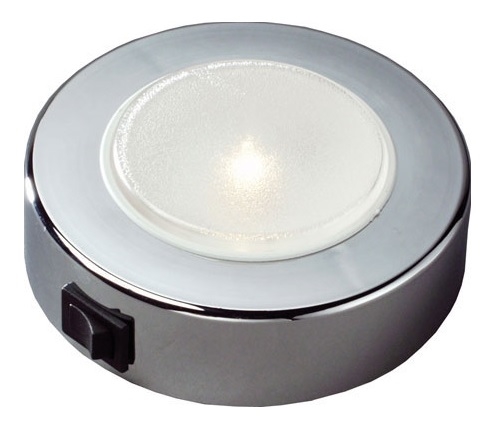 FriLight Sun LED Ceiling Light With Chrome Trim & Switch - Red