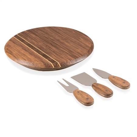 Picnic Time Pressato Cutting Board and Tools Set - Crushed Bamboo