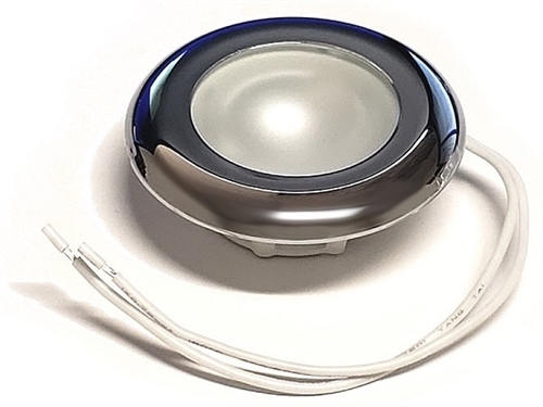 FriLight Nova Dual-Color LED Clip Mount Ceiling Light With Chrome Trim - 3 Blue, 6 Warm White
