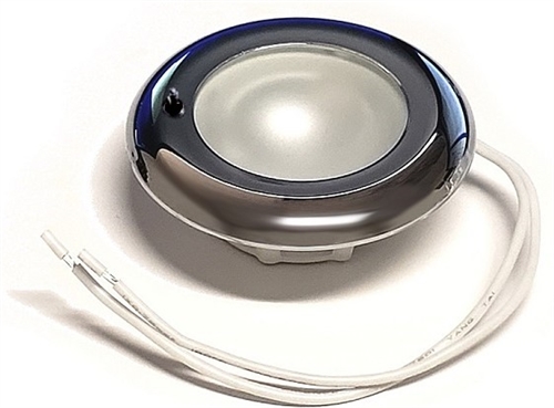 FriLight Nova Dual-Color LED Clip Mount Light With Chrome Trim & Switch - 3 Blue, 6 Warm White
