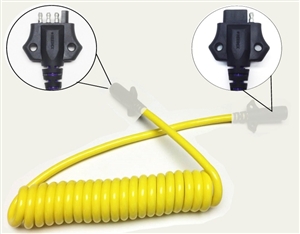 JetConnex Coiled Cable 4  Flat Male To 4  Flat Female 6'