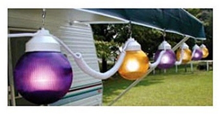 Polymer Products 16-60-01523 Globe String Lights- Purple & Yellow