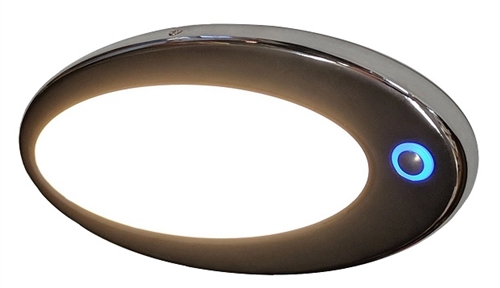 FriLight Elipse LED Ceiling Light With Chrome Trim & Switch - 462 Lumens - Warm White