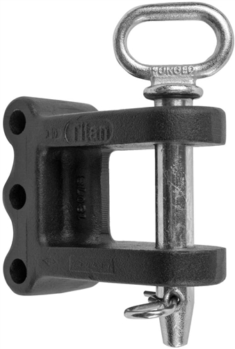 Bulletproof Hitches 2-Tang Clevis With 1" Pin For Adjustable Ball Mount - 20,000 Lbs