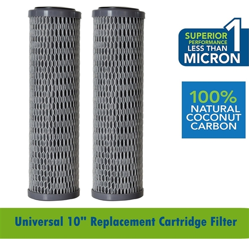 Clear2O CUF1252 Advanced <1 Micron Carbon Filter 10" Water Cartridge - 2 Filter Pack