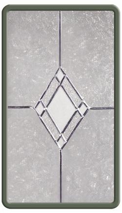 Lead-Crafters  Entrance Elegance Leaded Glass Inserts - Diamond Design