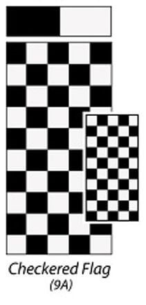 Carefree JU179A00 RV Awning Vinyl Fabric 16'-2" - Checkered Flag With White Weatherguard