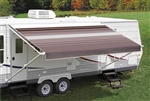 Carefree of Colorado JU218A00 RV Awning Vinyl Fabric 20'-2" - Sierra Brown Dune Stripe With White Weatherguard