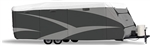 ADCO 36840 Designer Series Olefin HD All-Weather Travel Trailer Cover 18'1" to 20'