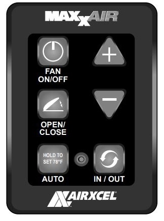 Maxxair 00A03650K Replacement 6-Key Wall Control Panel for MaxxFan Roof Vents