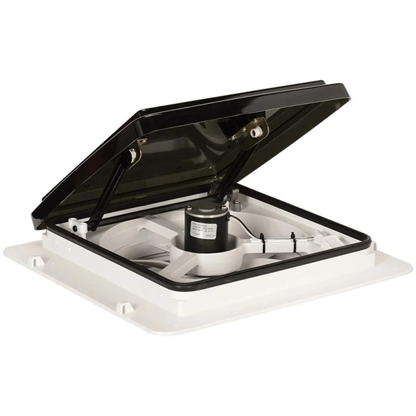 Maxxair 00B04401K MaxxFan Standard Manual Lift Roof Vent Fan, Smoke Lid