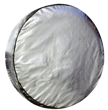 ADCO 9754 Silver Diamond Plated Spare Tire Cover E - 29-3/4"