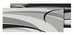 Faulkner Black And Gray RV Patio Mat - 8' x 20'