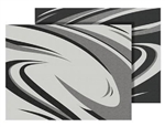 Faulkner 53008 Black And Gray Modern Swish RV Patio Mat - 9' x 12'