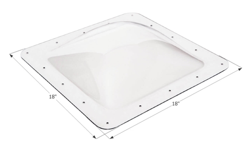 ICON 01818 RV Square Skylight 18" x 18" - Clear