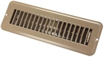 JR Products 02-28915 2" x 10" Metal Floor Register with Damper, Brown