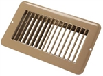 JR Products 02-28955 4" x 8" Metal Floor Register, Brown