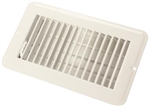 JR Products 02-28965 4" x 8" Metal Floor Register with Damper, White