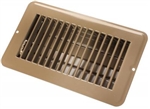 JR Products 02-28975 4" x 8" Metal Floor Register with Damper, Brown