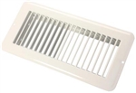 JR Products 02-28985 4" x 10" Metal Floor Register, White