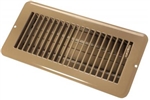 JR Products 02-29015 4x10 Dampered Floor Register, Metal, Brown - RV Duct Vent