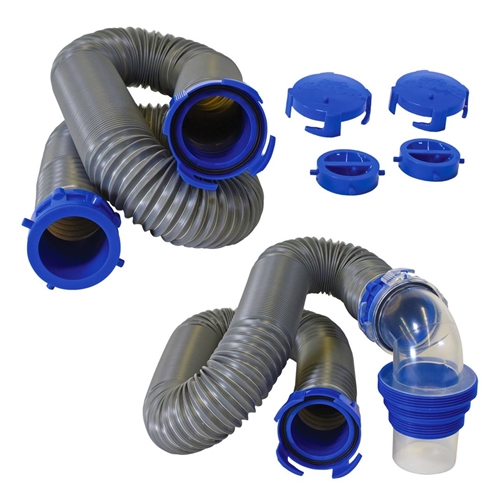Duraflex 22004 Gator 21 Mil Polypropylene Wire Reinforced Sewer Hose Kit, 20 Ft