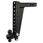 Bulletproof Hitches Heavy Duty Adjustable 2-Ball Mount Trailer Hitch For 2" Receiver, 16" Drop/Rise, 12-22K