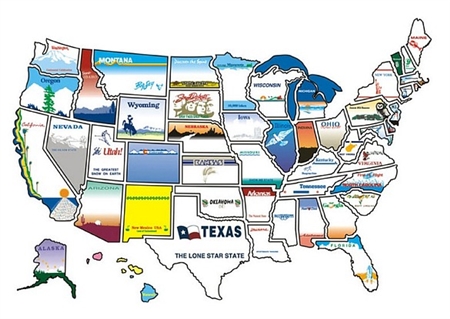 State Stick State Sticker Map