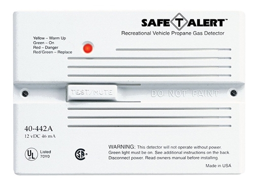 Safe-T-Alert 40-442-P-WT 40 Series Propane/LP Gas Detector - Flush Mount - White