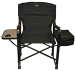 Faulkner 49580 El Capitan Folding Director's Chair With Cooler - Black