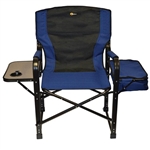 Faulkner 49581 El Capitan Folding Director's Chair With Cooler - Blue/Black