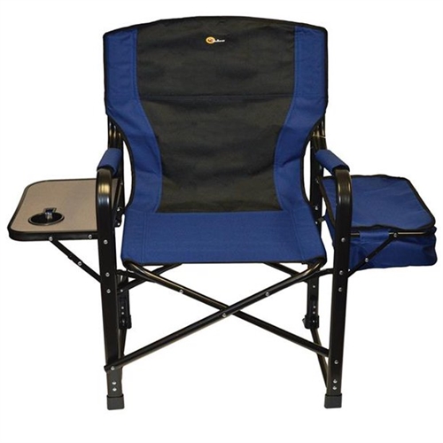 Faulkner 49581 El Capitan Folding Director's Chair With Cooler - Blue/Black